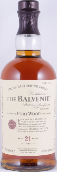 Balvenie 21 Years Port Wood Limited Release 2008 Highland Single Malt Scotch Whisky 40.0%