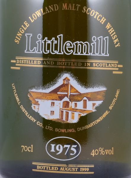 Littlemill 1975 24 Years Limited Edition Green Dumpy Bottle Lowland Single Malt Scotch Whisky 40.0%