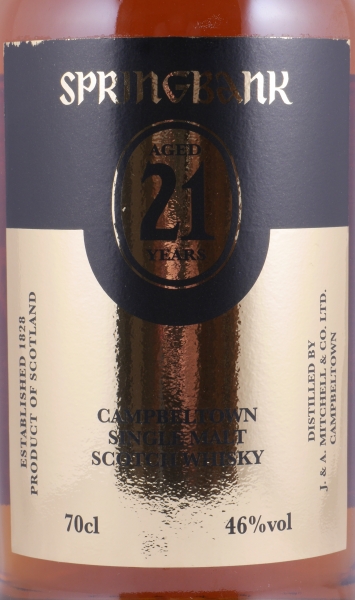 Springbank 21 Years A Legend Returns Limited Edition 2013 Bourbon and Sherry Casks Campbeltown Single Malt Scotch Whisky 46.0%