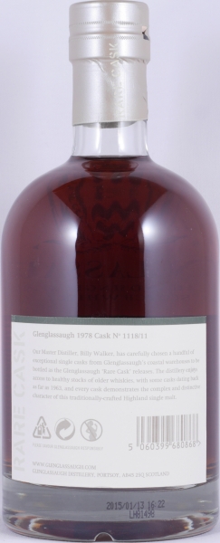 Glenglassaugh 1978 36 Years Port Hogshead Cask No. 1118/11 Highland Single Malt Scotch Whisky 41.9%