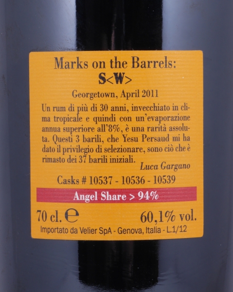 Velier Diamond 1981 31 Years Cask # 10537-10536-10539 Very Old Demerara Guyana Rum 60.1%