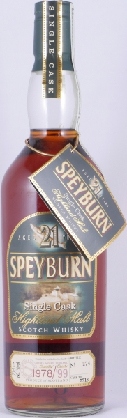 Speyburn 1978 21 Years Sherry Cask No. 2713 Highland Single Malt Scotch Whisky Cask Strength 60.1%