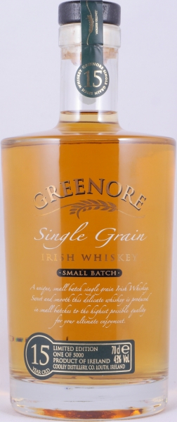 Greenore 15 Years Limited Edition 2008 Single Grain Small Batch Irish Whiskey 43,0%