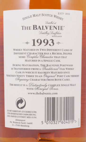 Balvenie 1993 13 Years Port Wood Limited Release Highland Single Malt Scotch Whisky 40,0%