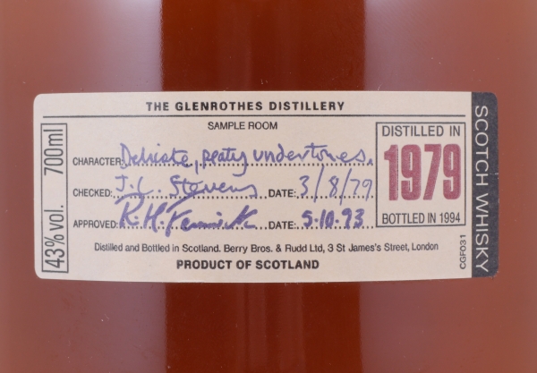 Glenrothes 1979 14 Years Vintage Limited Edition Speyside Single Malt Scotch Whisky 43.0%