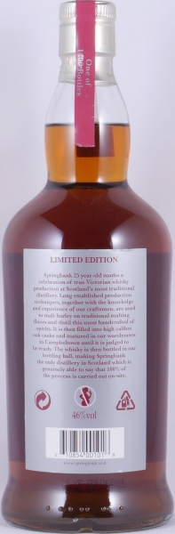 Springbank 25 Years Limited Edition Release 2021 Campbeltown Single Malt Scotch Whisky 46,0%