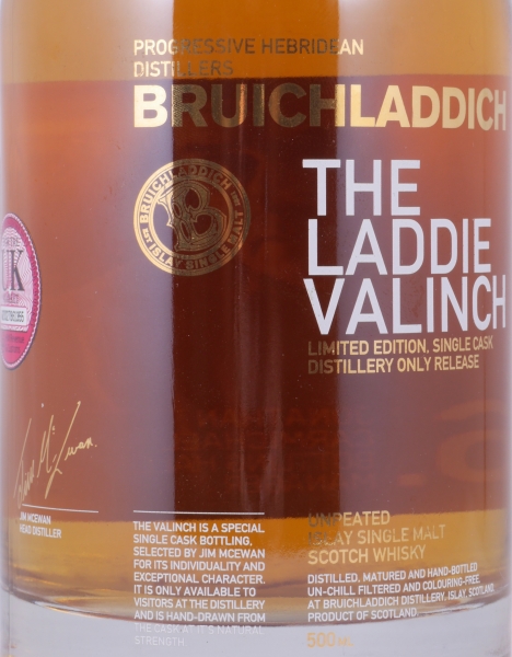 Bruichladdich 1990 25 Years Bourbon/Calvados Cask No. 013 R12/048 Laddie Crew Valinch No. 16 Islay Single Malt Scotch Whisky 47.2%