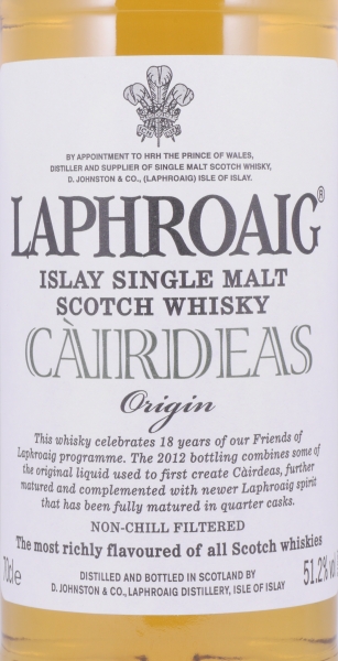 Laphroaig Cairdeas Feis Ile 2012 Limited Edition Islay Single Malt Scotch Whisky Cask Strength 51,2%