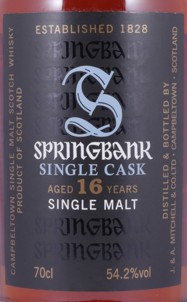 Springbank 2000 16 Years Fresh Sherry Butt only for UK costumers Campbeltown Single Malt Scotch Whisky 54.2%