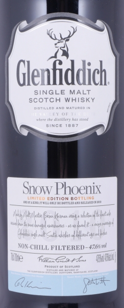 Glenfiddich Snow Phoenix 2010 Limited Edition Bottling Speyside Single Malt Scotch Whisky 47,6%