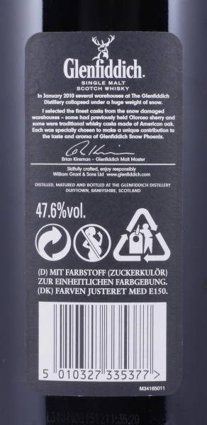 Glenfiddich Snow Phoenix 2010 Limited Edition Bottling Speyside Single Malt Scotch Whisky 47,6%