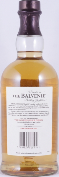 Balvenie 1995 15 Years Oak Cask No. 9369 Single Barrel Highland Single Malt Scotch Whisky 47.8%