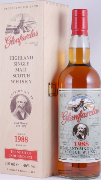 Glenfarclas 1988 28 Years Sherry Casks Nos. 6867, 6982, 6987, 6988 Edition No. 20 James Clerk Maxwell Highland Single Malt Scotch Whisky 46,0%