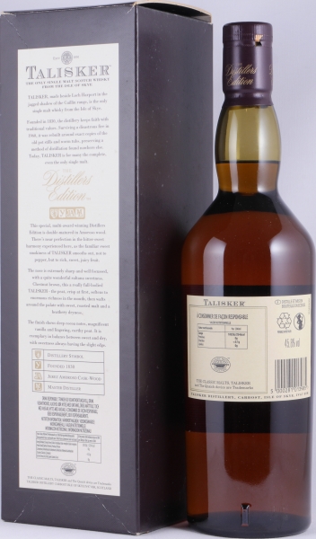 Talisker 1999 11 Years Distillers Edition 2010 Special Release TD-S: 5MY Isle of Skye Single Malt Scotch Whisky 45,8%