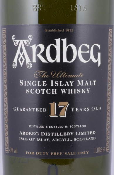 Ardbeg 17 Years Limited Edition Release 1997 Islay Single Malt Scotch Whisky 43,0% 1,0 Liter