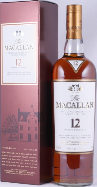 Macallan 12 Years Sherry Oak Highland Single Malt Scotch Whisky 43.0%