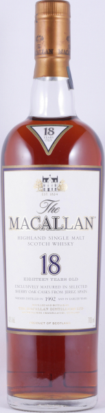 Macallan 1992 18 Years Sherry Oak Highland Single Malt Scotch Whisky 43,0%