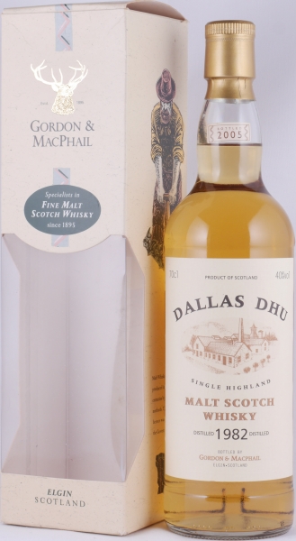 Dallas Dhu 1982 23 Years Oak Casks Gordon und MacPhail Licensed Bottling Distillery Label Speyside Single Malt Scotch Whisky 40,0%