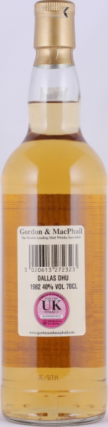 Dallas Dhu 1982 23 Years Oak Casks Gordon und MacPhail Licensed Bottling Distillery Label Speyside Single Malt Scotch Whisky 40,0%