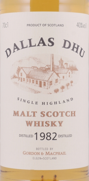 Dallas Dhu 1982 23 Years Oak Casks Gordon und MacPhail Licensed Bottling Distillery Label Speyside Single Malt Scotch Whisky 40,0%