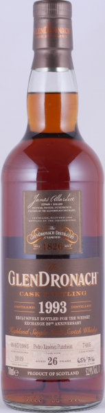 Glendronach 1993 26 Years Pedro Ximenez Sherry Puncheon Cask No. 7405 Highland Single Malt Scotch Whisky 52,9%