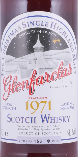 Glenfarclas 1971 28 Years Sherry Cask No. 5959 + 5960 Christmas Limited Edition Highland Single Malt Scotch Whisky 53.1%