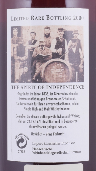 Glenfarclas 1971 28 Years Sherry Cask No. 5959 + 5960 Christmas Limited Edition Highland Single Malt Scotch Whisky 53.1%