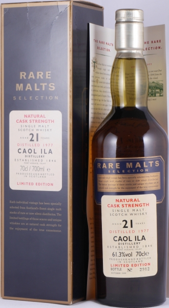Caol Ila 1977 21 Years Diageo Rare Malts Selection Limited Edition Islay Single Malt Scotch Whisky Cask Strength 61.3%