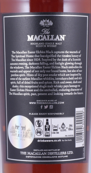 Macallan Easter Elchies Black 2019 Sherry Oak Casks Limited Release Highland Single Malt Scotch Whisky 49.7%