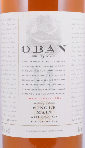 Oban 14 Years Classic Malts of Scotland Little Bay of Caves Highland Single Malt Scotch Whisky 43.0% 1.0 L