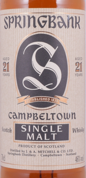 Springbank 21 Years Limited 2000 Edition Campbeltown Single Malt Scotch Whisky 46.0%