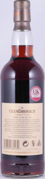 Glendronach 1993 23 Years Oloroso Sherry Butt Cask No. 42 Highland Single Malt Scotch Whisky 58.6%