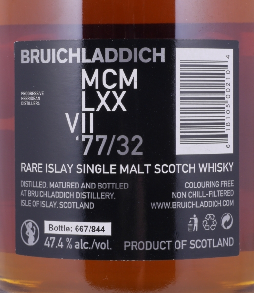 Bruichladdich 1977 32 Years American Oak Bourbon DNA_2 Release Rare Islay Single Malt Scotch Whisky 47,4%