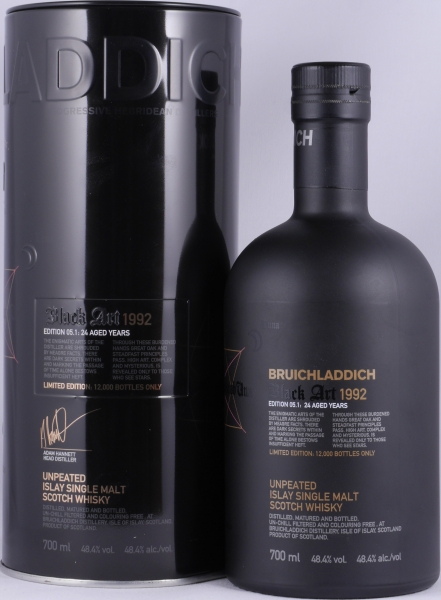 Bruichladdich Black Art 05.1 1992 24 Years Limited Edition Release 2016 Islay Single Malt Scotch Whisky Cask Strength 48,4%