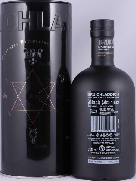 Bruichladdich Black Art 05.1 1992 24 Years Limited Edition Release 2016 Islay Single Malt Scotch Whisky Cask Strength 48,4%