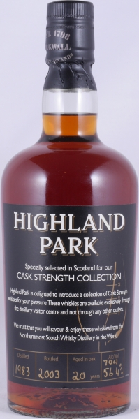 Highland Park 1983 20 Years Sherry Cask Distillery-only Single Cask Collection Orkney Islands Single Malt Scotch Whisky 56.4%
