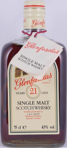 Glenfarclas 1980s 21 Years Sherry Casks 75cl Dumpy Square Bottle Highland Single Malt Scotch Whisky 43.0%