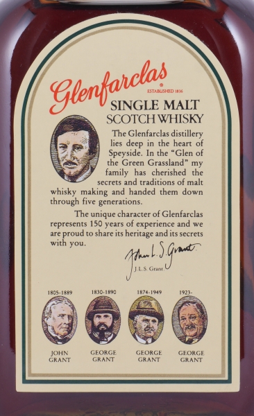 Glenfarclas 1980s 21 Years Sherry Casks 75cl Dumpy Square Bottle Highland Single Malt Scotch Whisky 43.0%