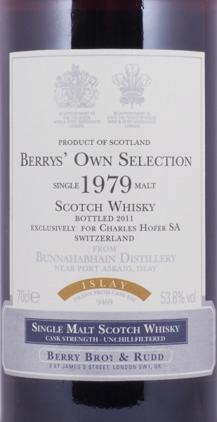 Bunnahabhain 1979 32 Years Sherry Cask No. 9469 Berrys Own Selection Islay Single Malt Scotch Whisky 53.8%