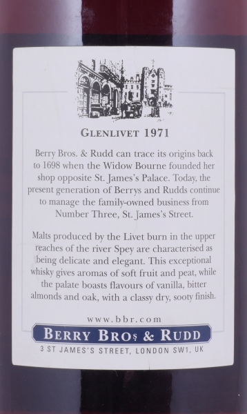 Glenlivet 1971 32 Years Sherry Cask No. 6448 Berrys Own Selection Speyside Single Malt Scotch Whisky 55,0%