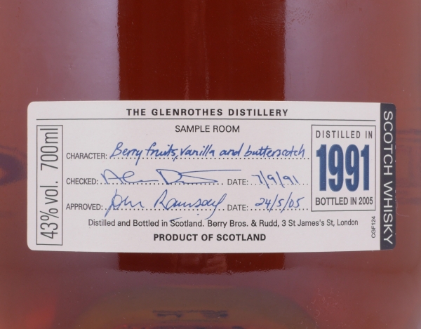 Glenrothes 1991 13 Years Vintage Limited Edition Speyside Single Malt Scotch Whisky 43.0%