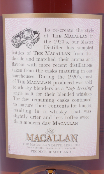 Macallan Twenties 1920s Limited Travel Range Highland Single Malt Scotch Whisky 40,0%