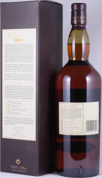 Talisker 1989 13 Years Distillers Edition 2002 Special Release TD-S: 5DP Isle of Skye Single Malt Scotch Whisky 45.8% 1.0L