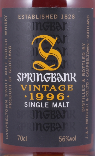 Springbank 1996 12 Years Amontillado Sherry Cask No. 256 Campbeltown Single Malt Scotch Whisky Cask Strength 56,0%