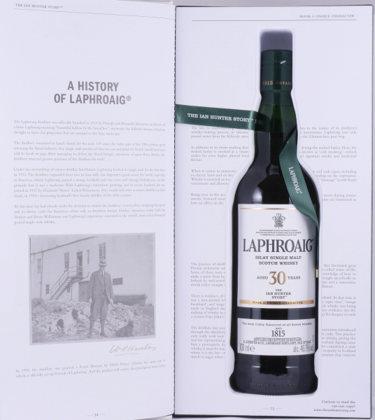 Laphroaig 30 Years The Ian Hunter Story Book 1: The Unique Character Islay Single Malt Scotch Whisky 46,7%