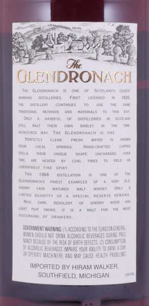 Glendronach 1968 25 Years 100% Sherry Casks Highland Single Malt Scotch Whisky 43,0%