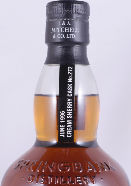 Springbank 1996 13 Years Cream Sherry Cask No. 272 Campbeltown Single Malt Scotch Whisky Cask Strength 55.2%