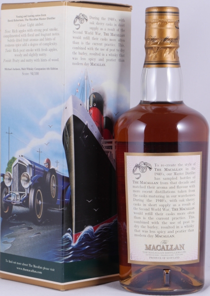 Macallan Forties 1940s Limited Travel Range Highland Single Malt Scotch Whisky 40,0%