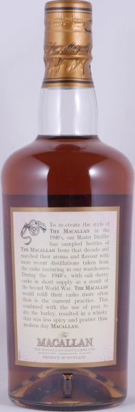 Macallan Forties 1940s Limited Travel Range Highland Single Malt Scotch Whisky 40,0%