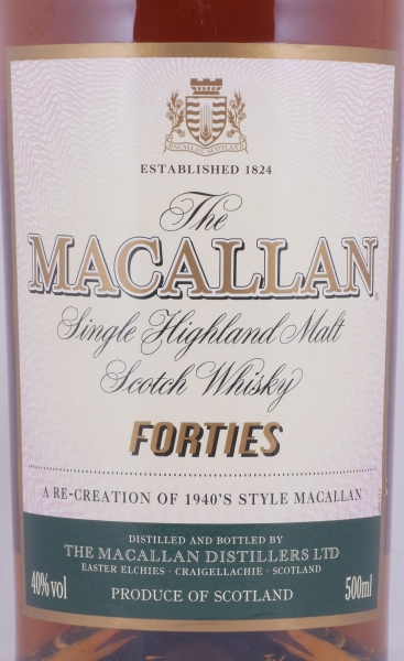 Macallan Forties 1940s Limited Travel Range Highland Single Malt Scotch Whisky 40,0%